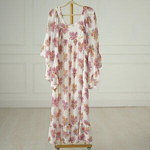 H&M Floral maxi dress with flounces